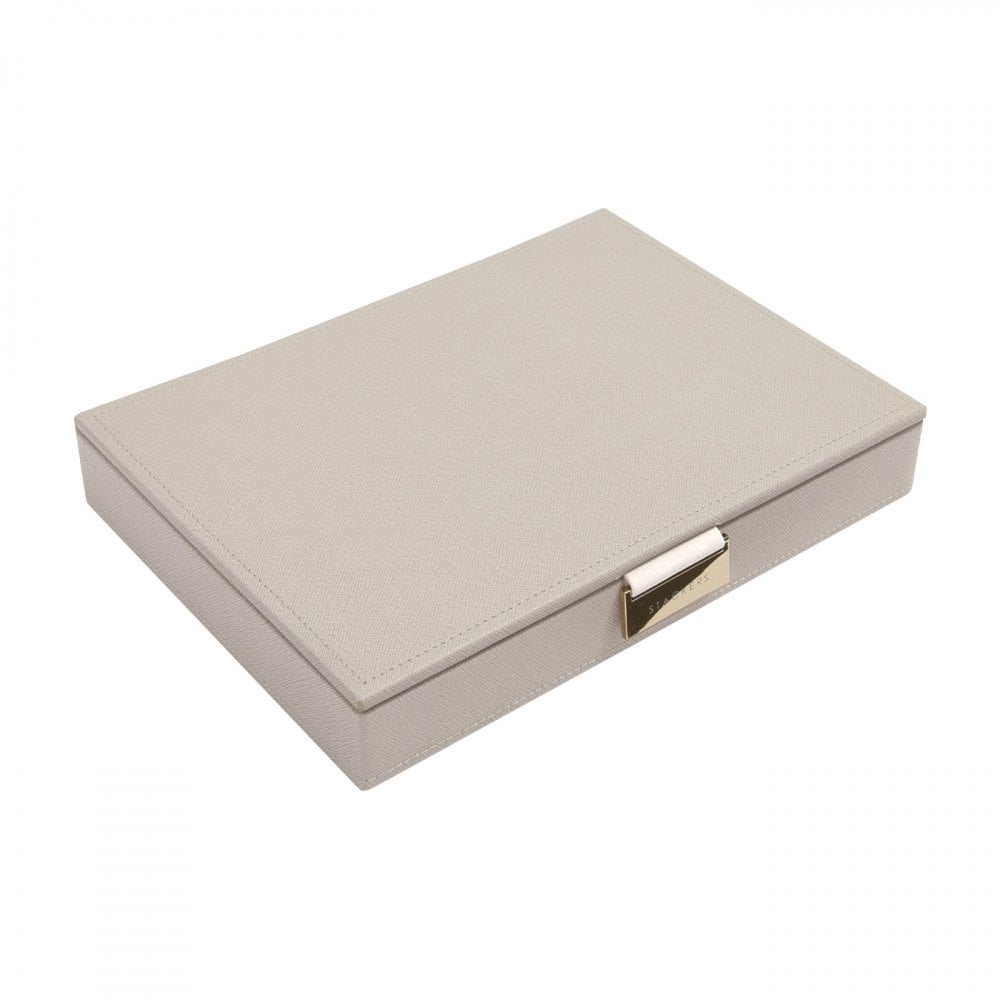 Ladies Faux Leather & Velvet Classic Jewellery Box Lid 73750