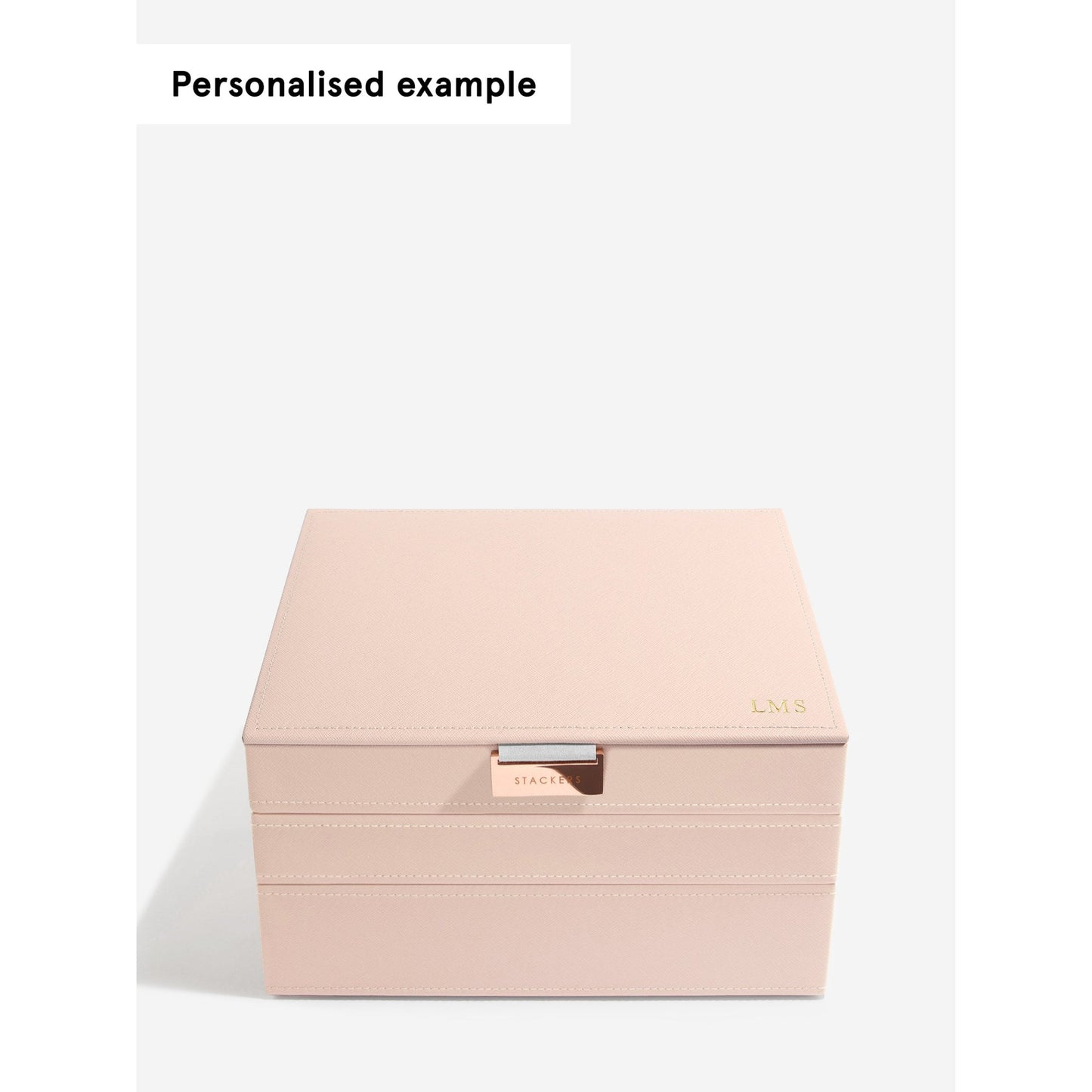 Ladies Set of 3 Blush Faux Leather Classic Jewellery Box 73775