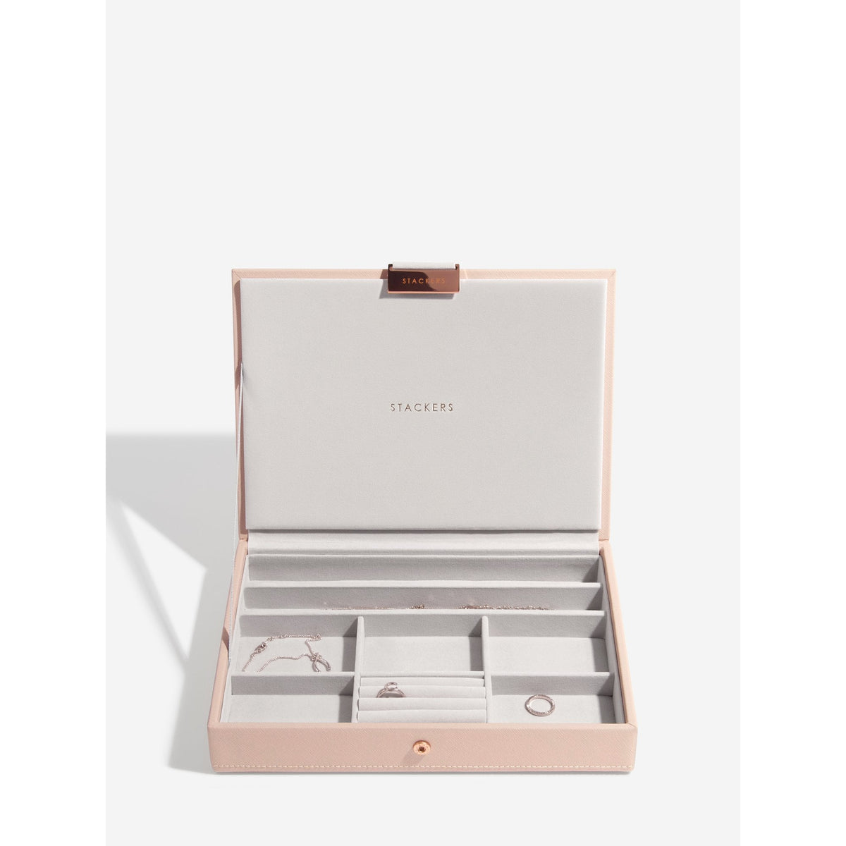 Ladies Set of 3 Blush Faux Leather Classic Jewellery Box 73775