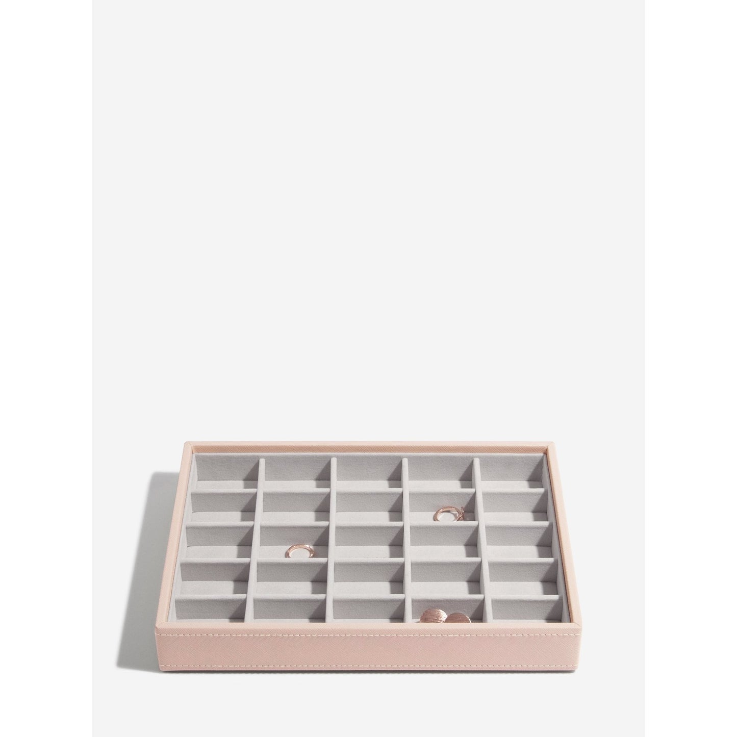 Ladies Set of 3 Blush Faux Leather Classic Jewellery Box 73775
