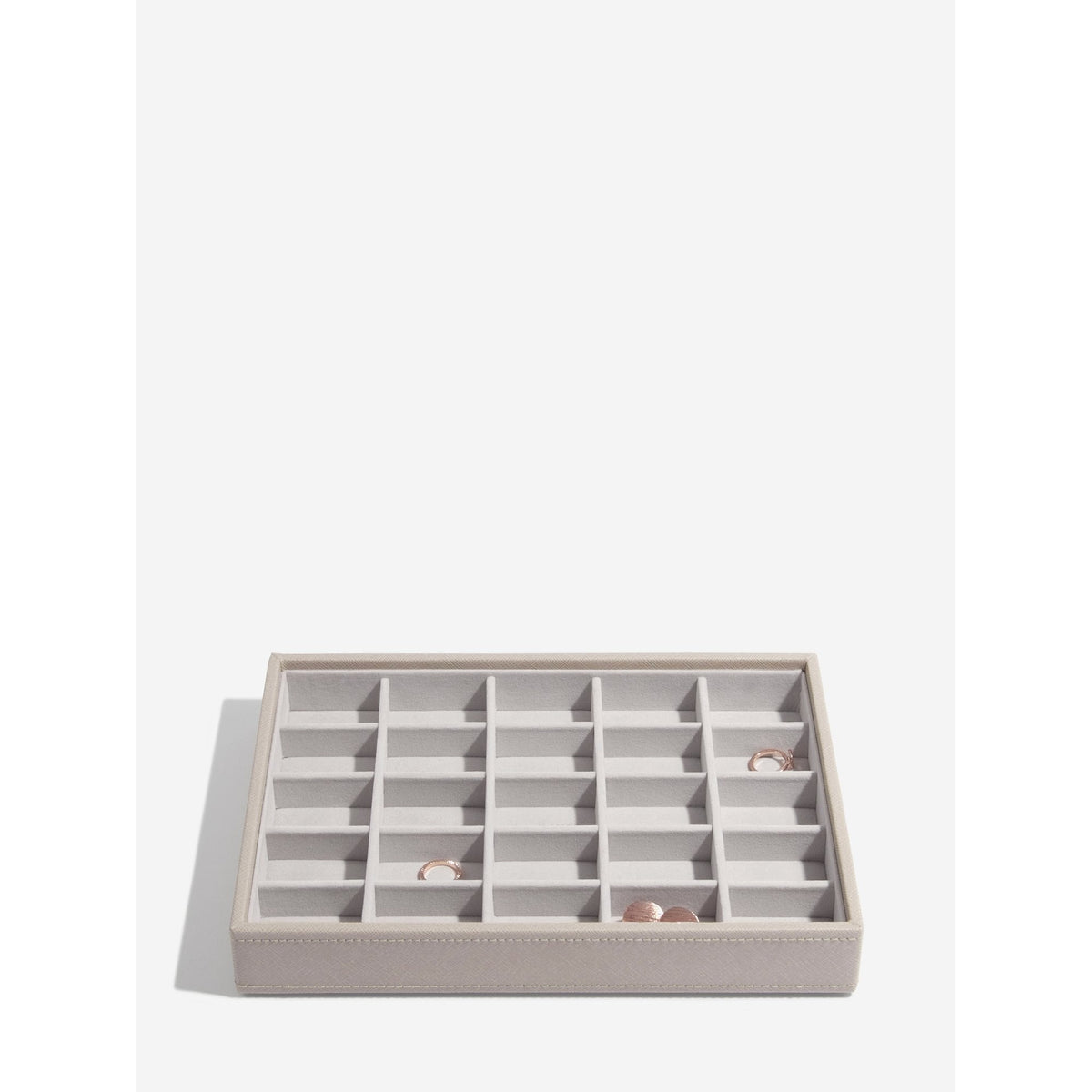 Ladies Taupe Faux Leather Set of 3 Classic Jewellery Box 73774