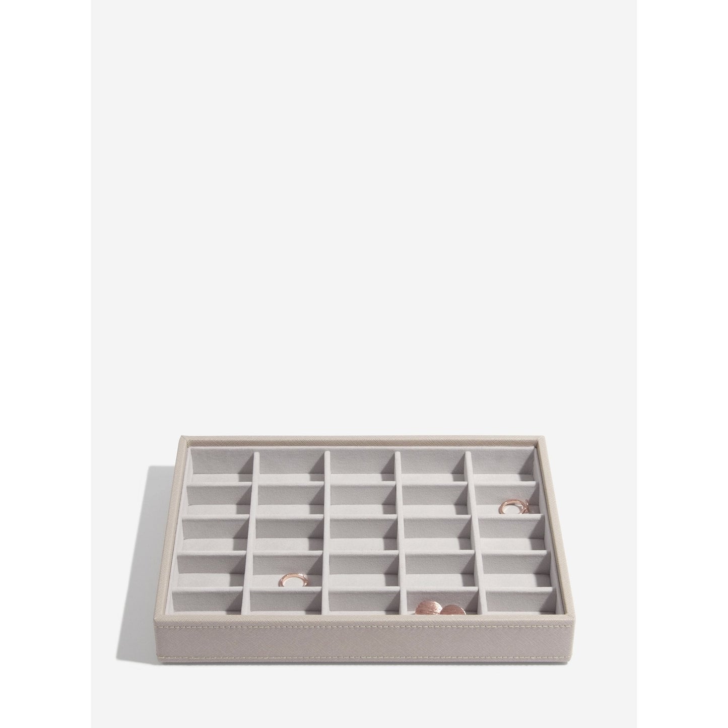 Ladies Taupe Faux Leather Set of 3 Classic Jewellery Box 73774