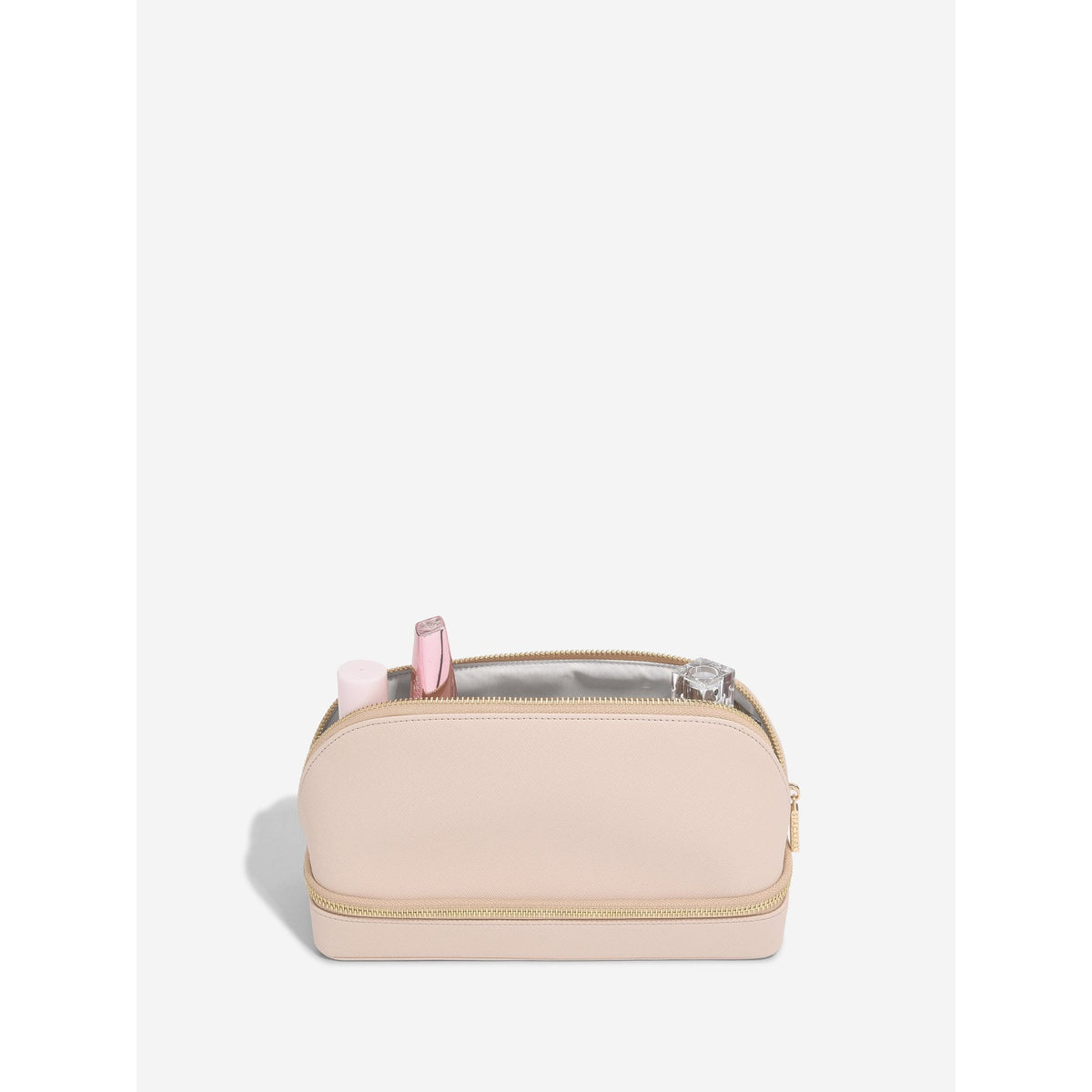 Ladies Blush Faux Leather Cosmetic & Jewellery Bag 76195