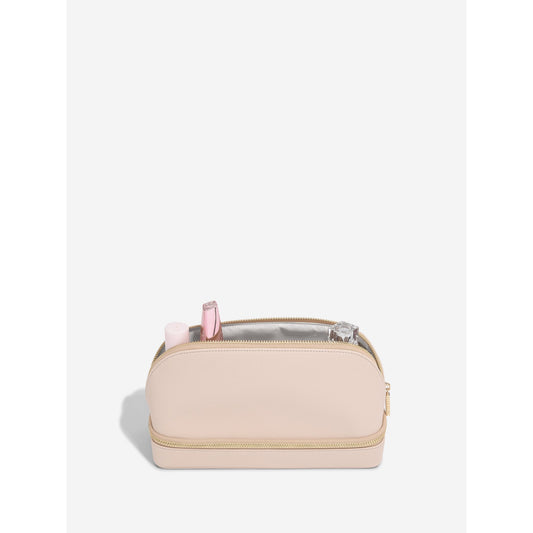 Ladies Blush Faux Leather Cosmetic & Jewellery Bag 76195