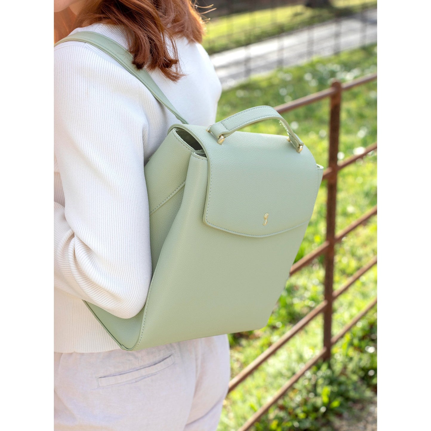 Ladies Small Green Backpack 76214