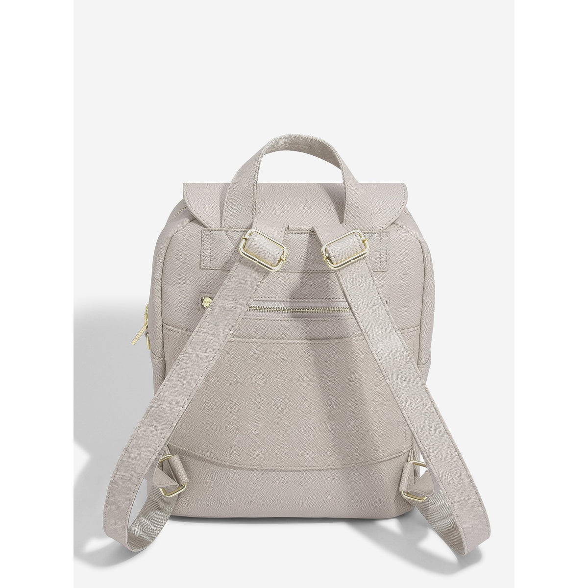 Ladies Large Faux Leather Taupe Backpack Bag 74418