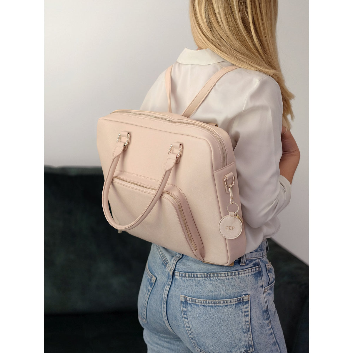 Ladies Blush Faux Leather Laptop Bag - Up to 15" 74423