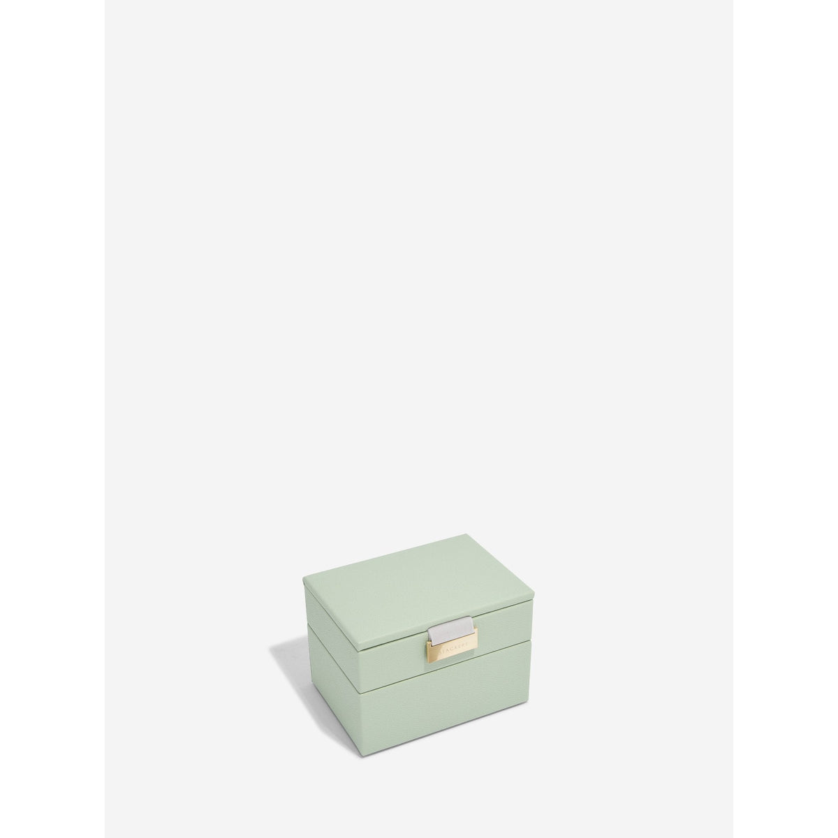 Ladies Sage Green Micro Double Layer Jewellery Box 76152