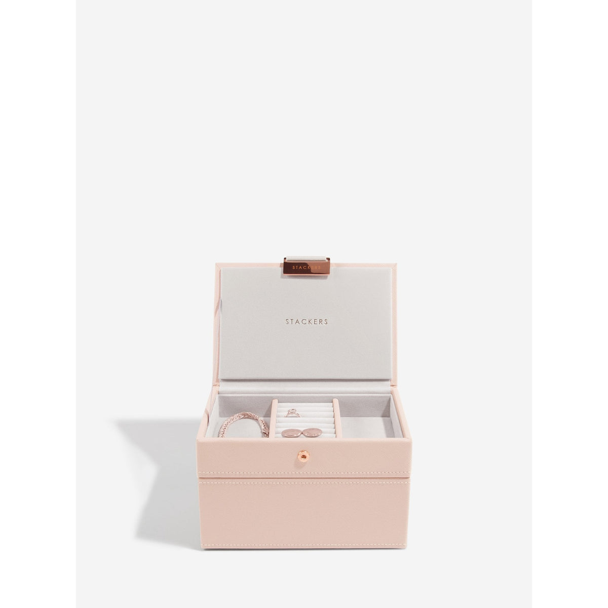 Ladies Blush Faux Leather Mini Jewellery Box 73897