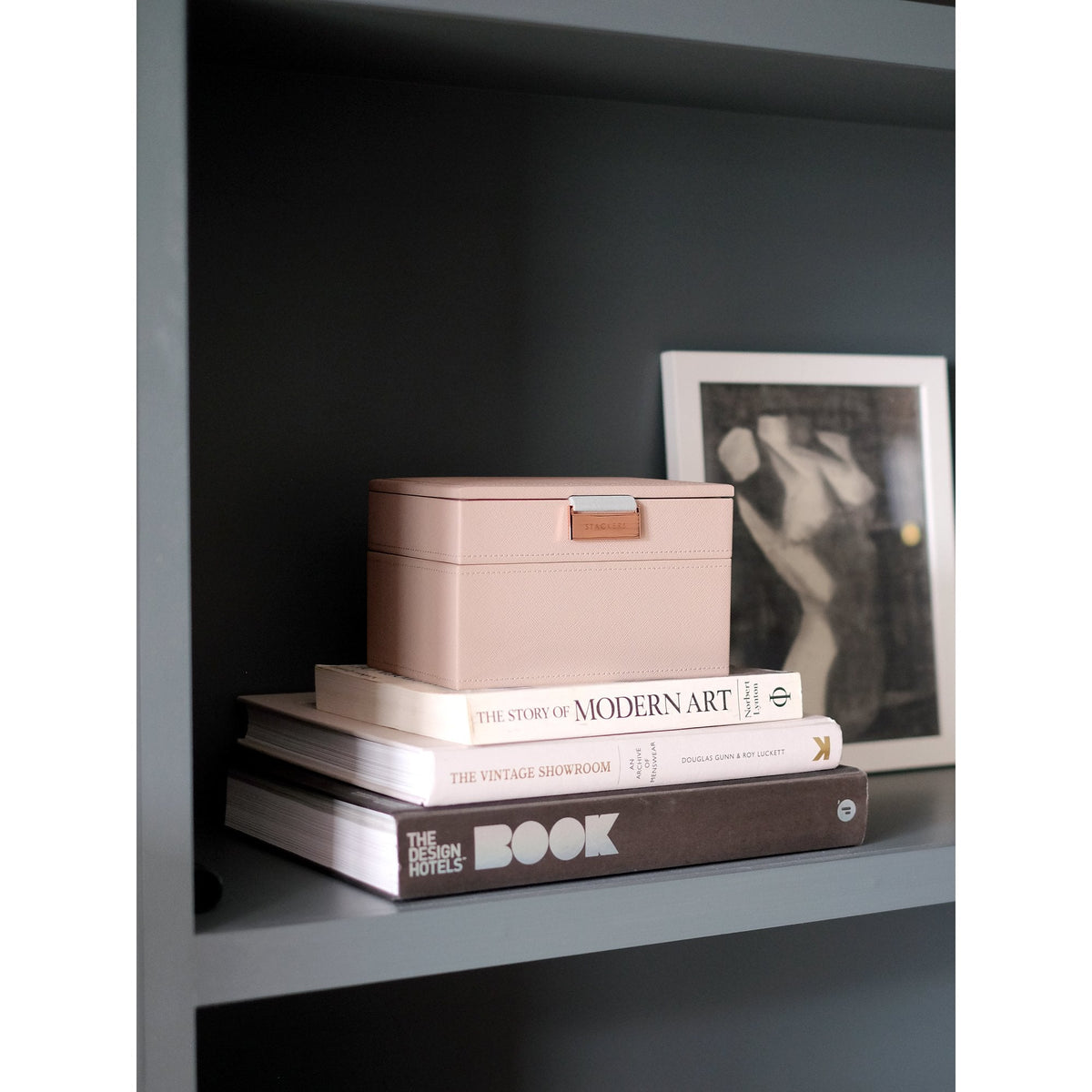 Ladies Blush Faux Leather Mini Jewellery Box 73897