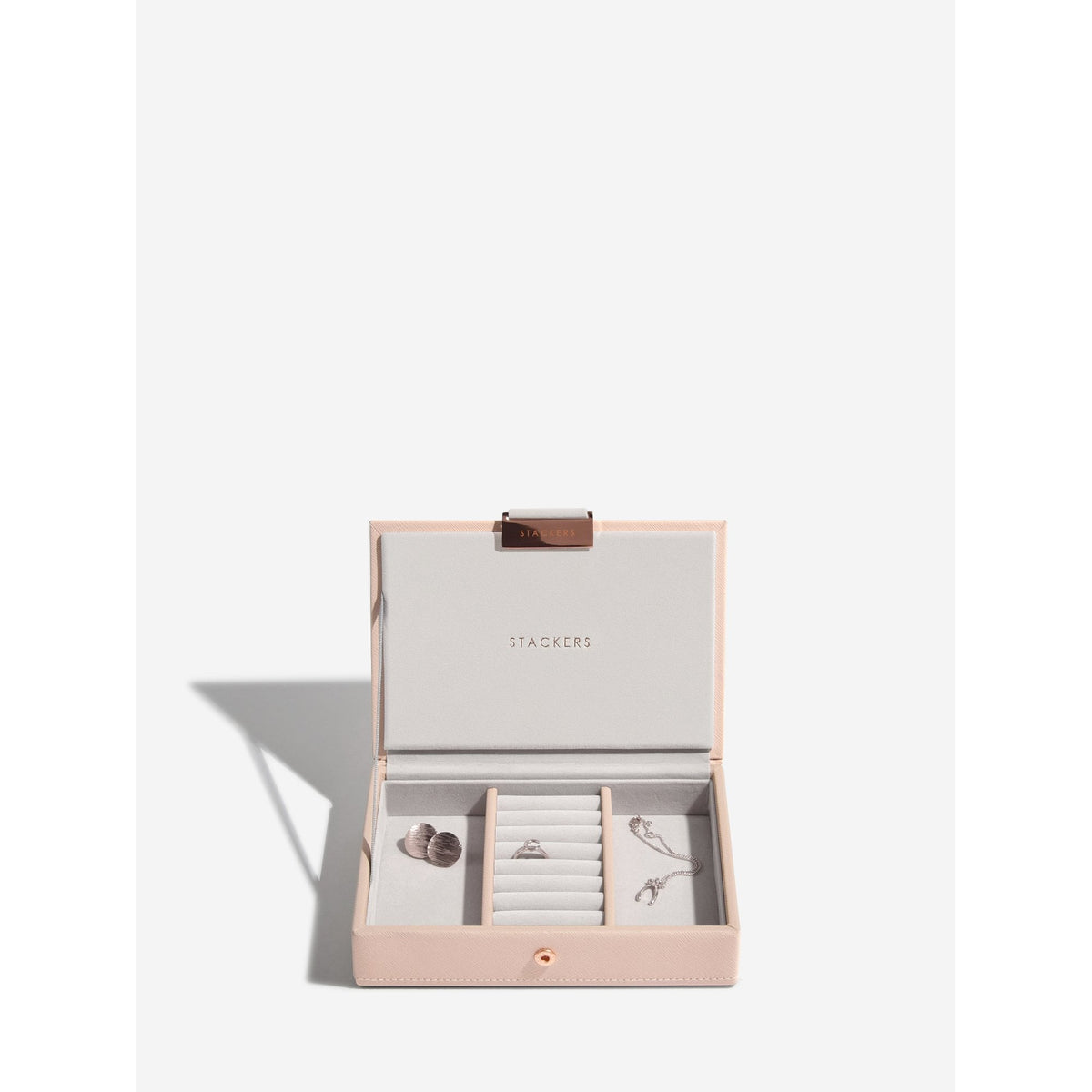 Ladies Blush Faux Leather Mini Jewellery Box 73897