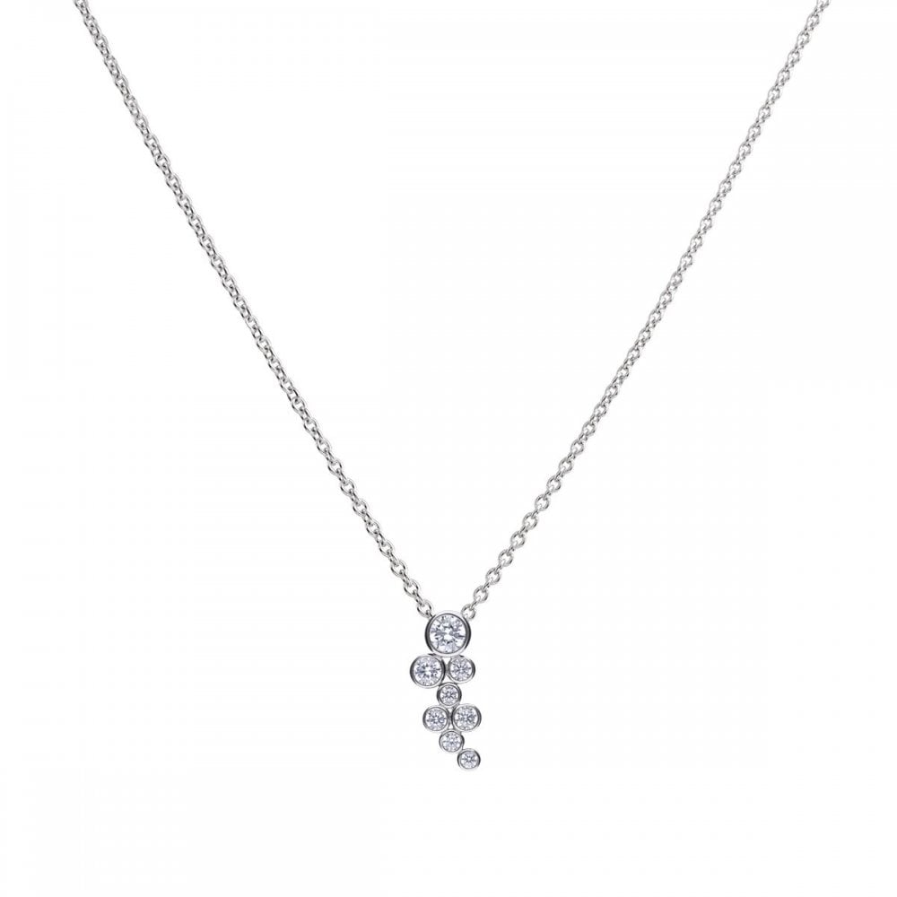 Sterling Silver Bubble Cubic Zirconia Pendant P4782