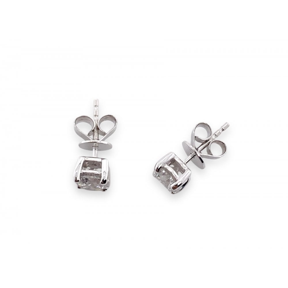 18ct White Gold Ladies Diamond Stud Earrings 1.48ct