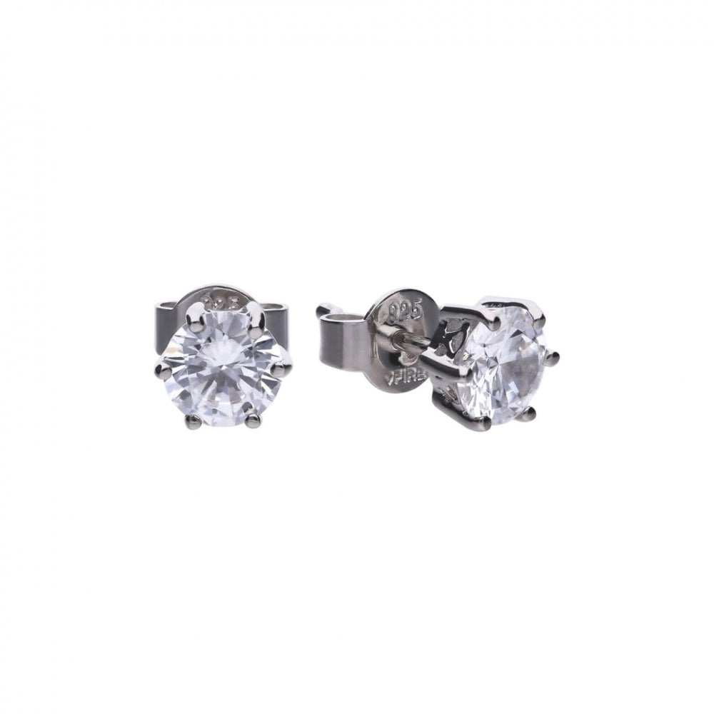 Sterling Silver Six Claw CZ 0.75ct Carat Stud Earrings E5582