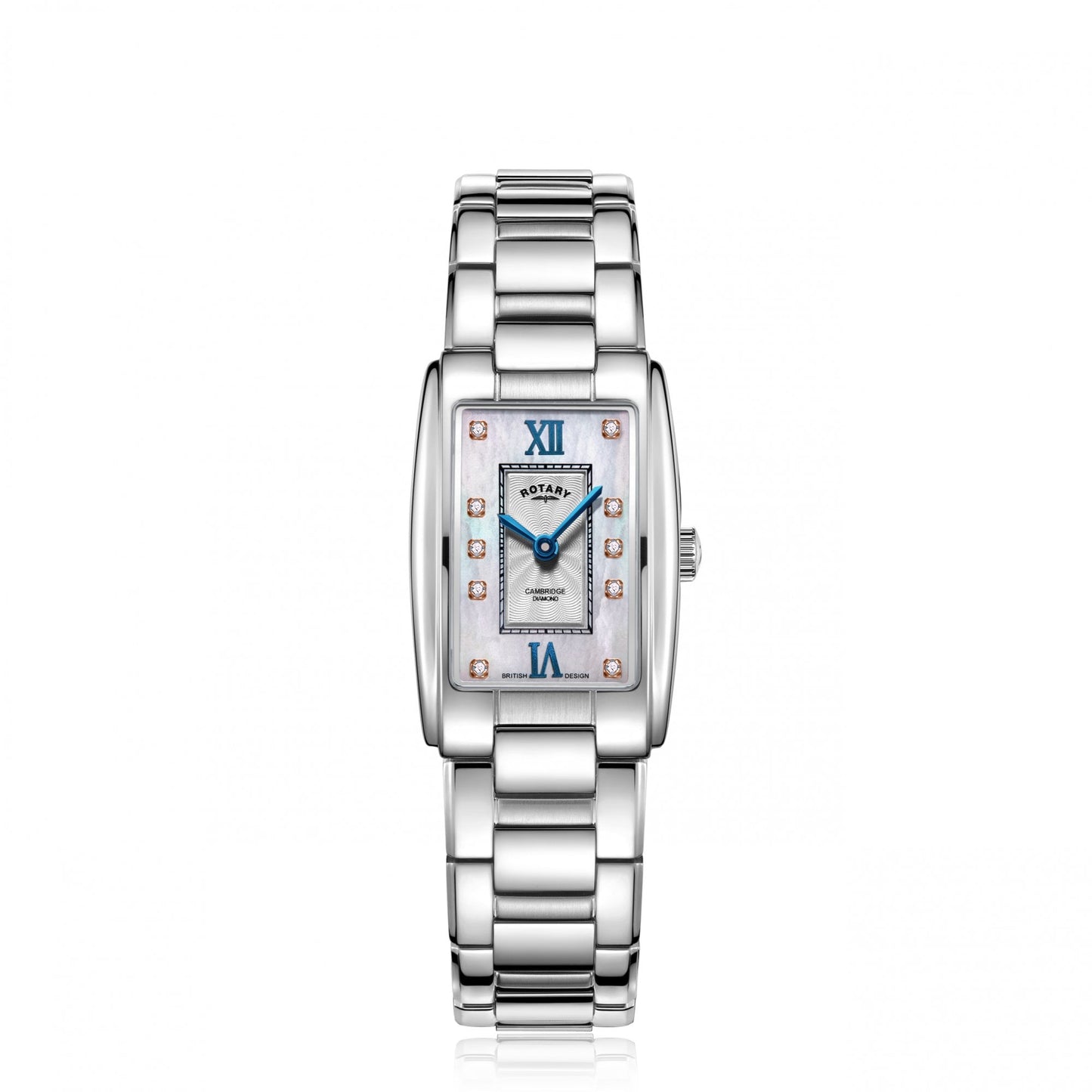 Ladies Rectangular Steel Quartz Dress Watch LB05435/07/D