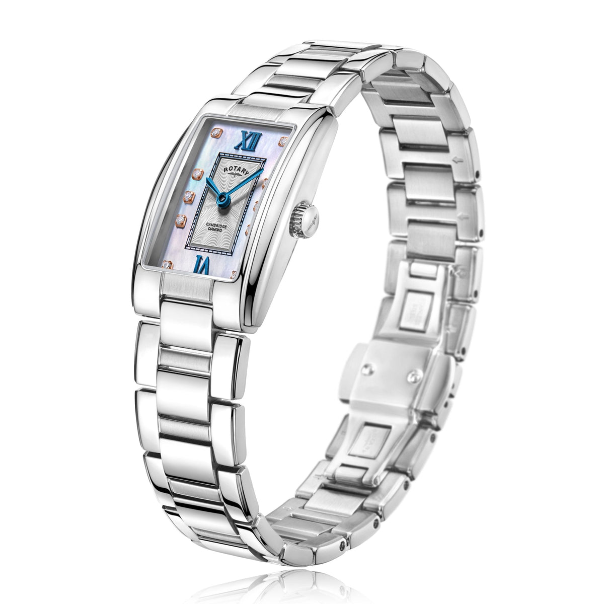 Ladies Rectangular Steel Quartz Dress Watch LB05435/07/D