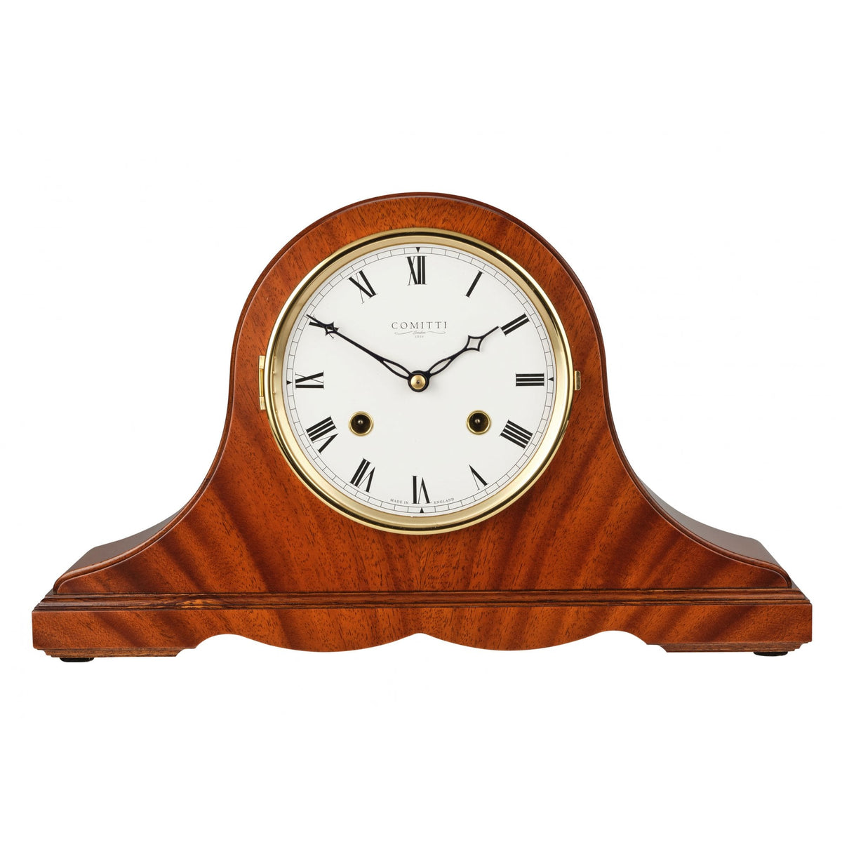 Mahogany Napoleon Bell Strike Mantel Clock 'Regency' C4119S