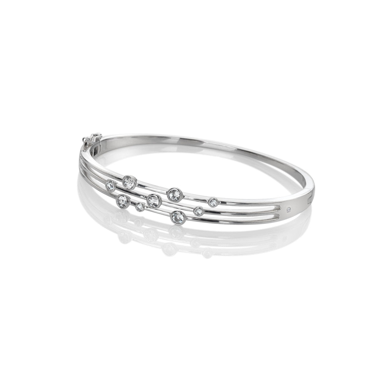 Sterling Silver Tender Statement Bangle DC188