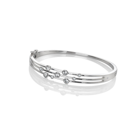 Sterling Silver Tender Statement Bangle DC188