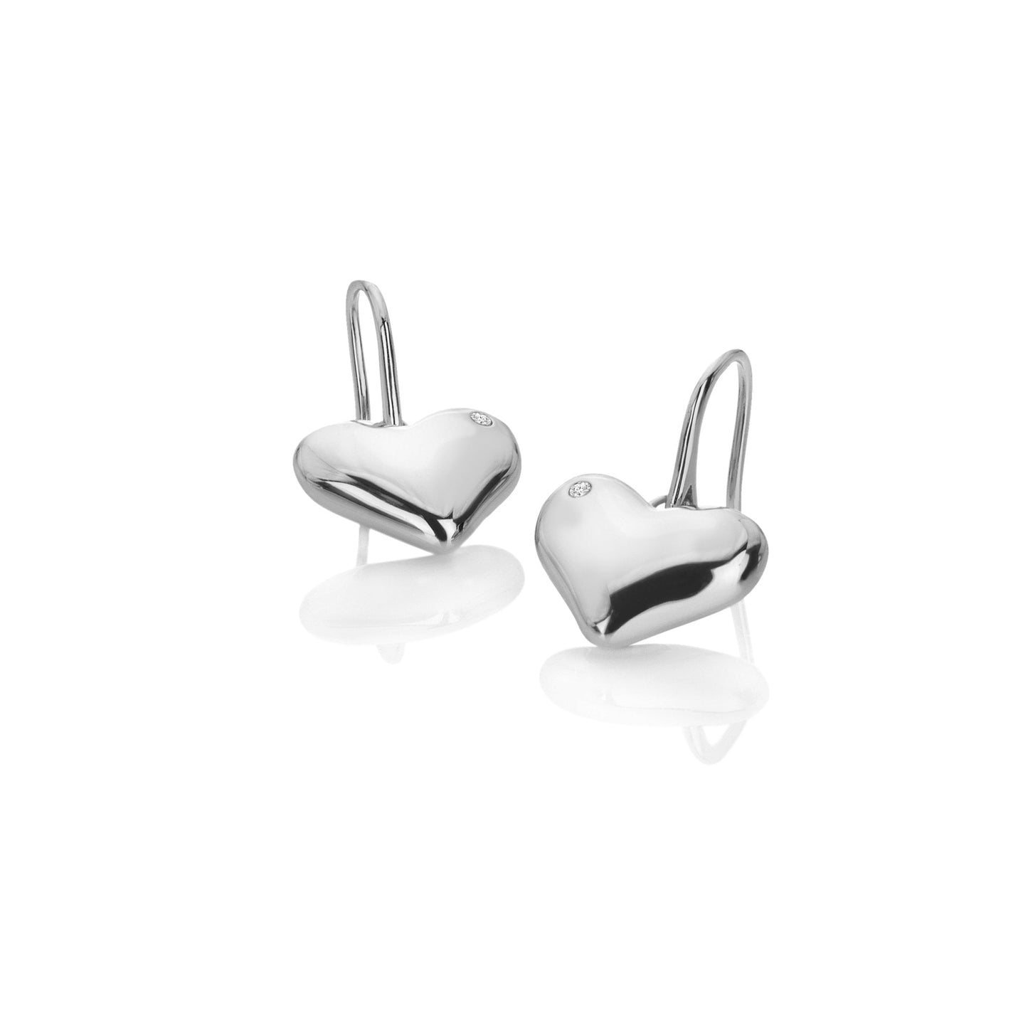 Sterling Silver Desire Heart Hook Earrings DE780