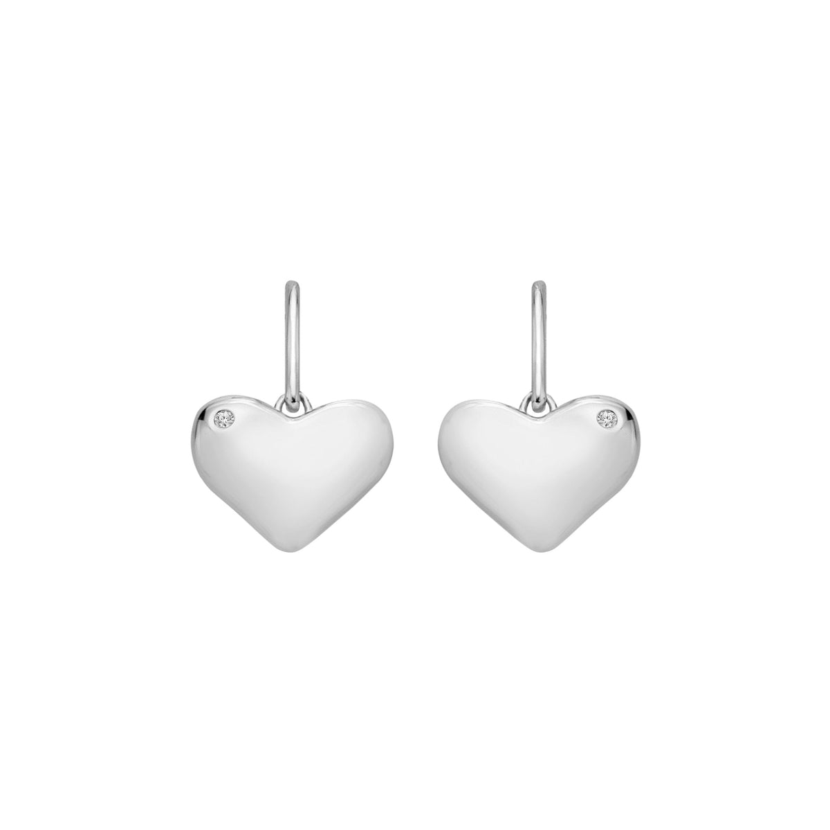 Sterling Silver Desire Heart Hook Earrings DE780