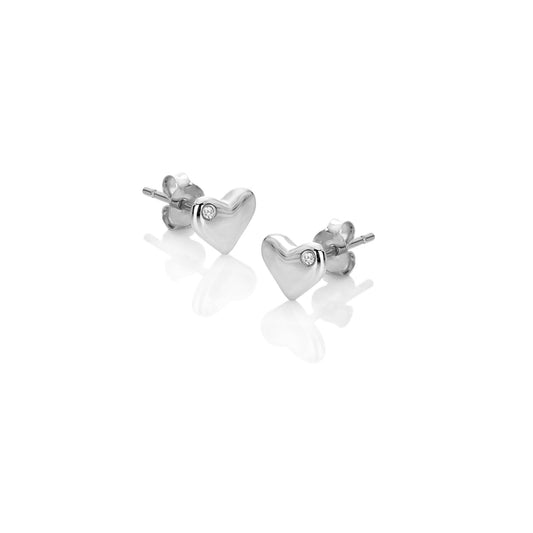Sterling Silver Desire Heart Stud Earrings DE779