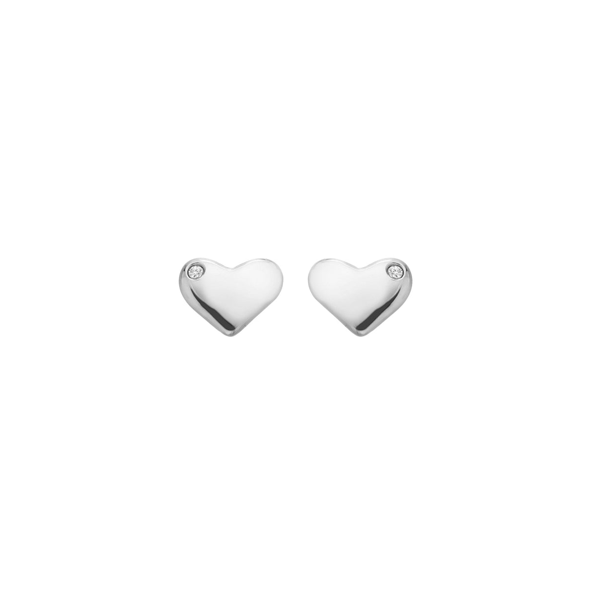Sterling Silver Desire Heart Stud Earrings DE779
