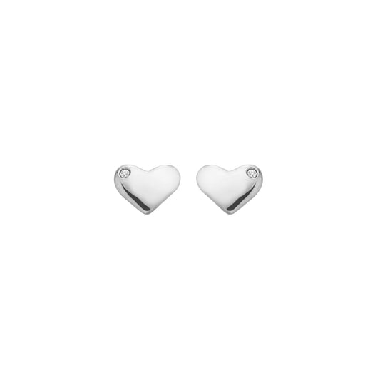 Sterling Silver Desire Heart Stud Earrings DE779