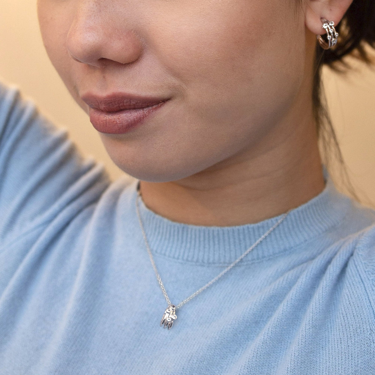 Sterling Silver Tender Statement Earrings DE641