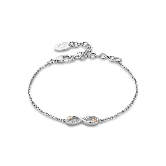 Silver & Gold Tree Of Life Infinity Bracelet 3STOL0737