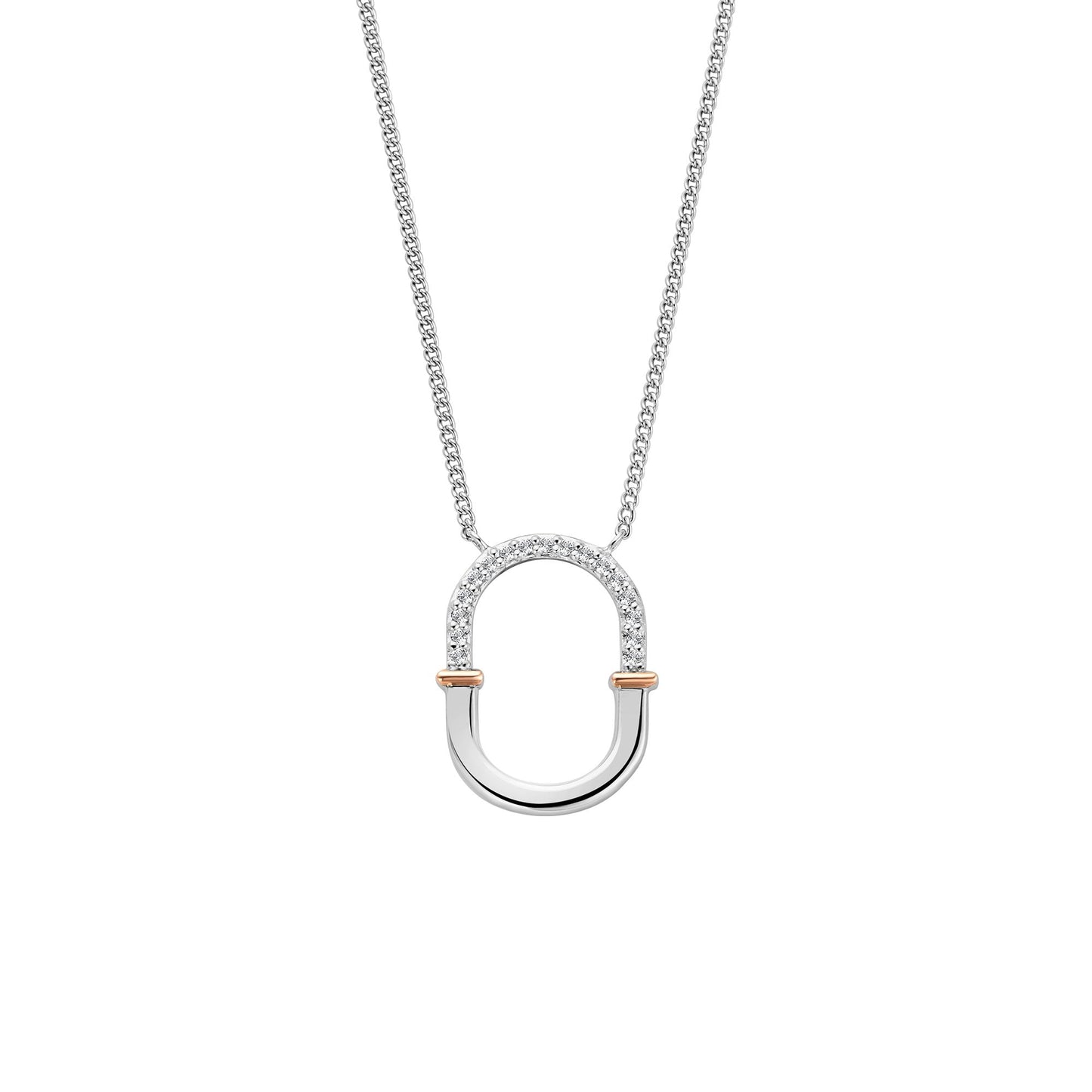 Silver & Gold Connection Necklace 3SCRL0740