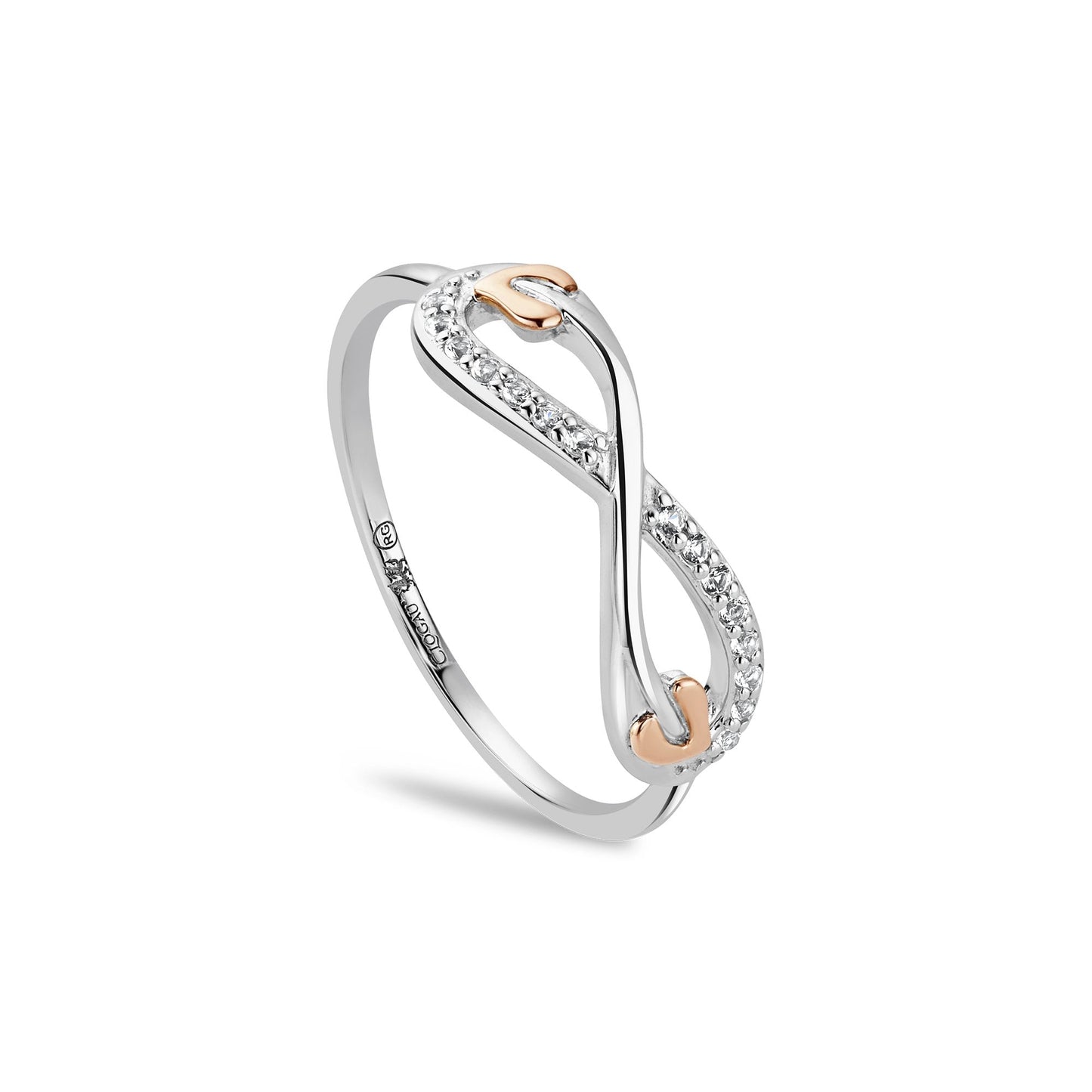 Silver & Gold Tree Of Life Infinity Topaz Ring 3STOL0736