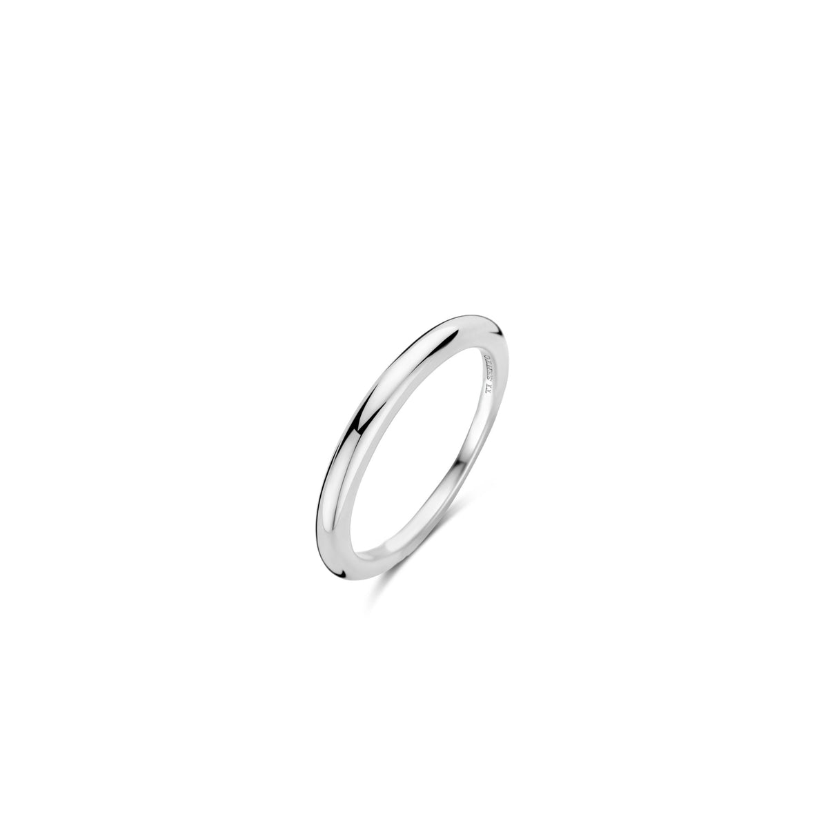 Sterling Silver Plain Rhodium Finished Ring 12317SI