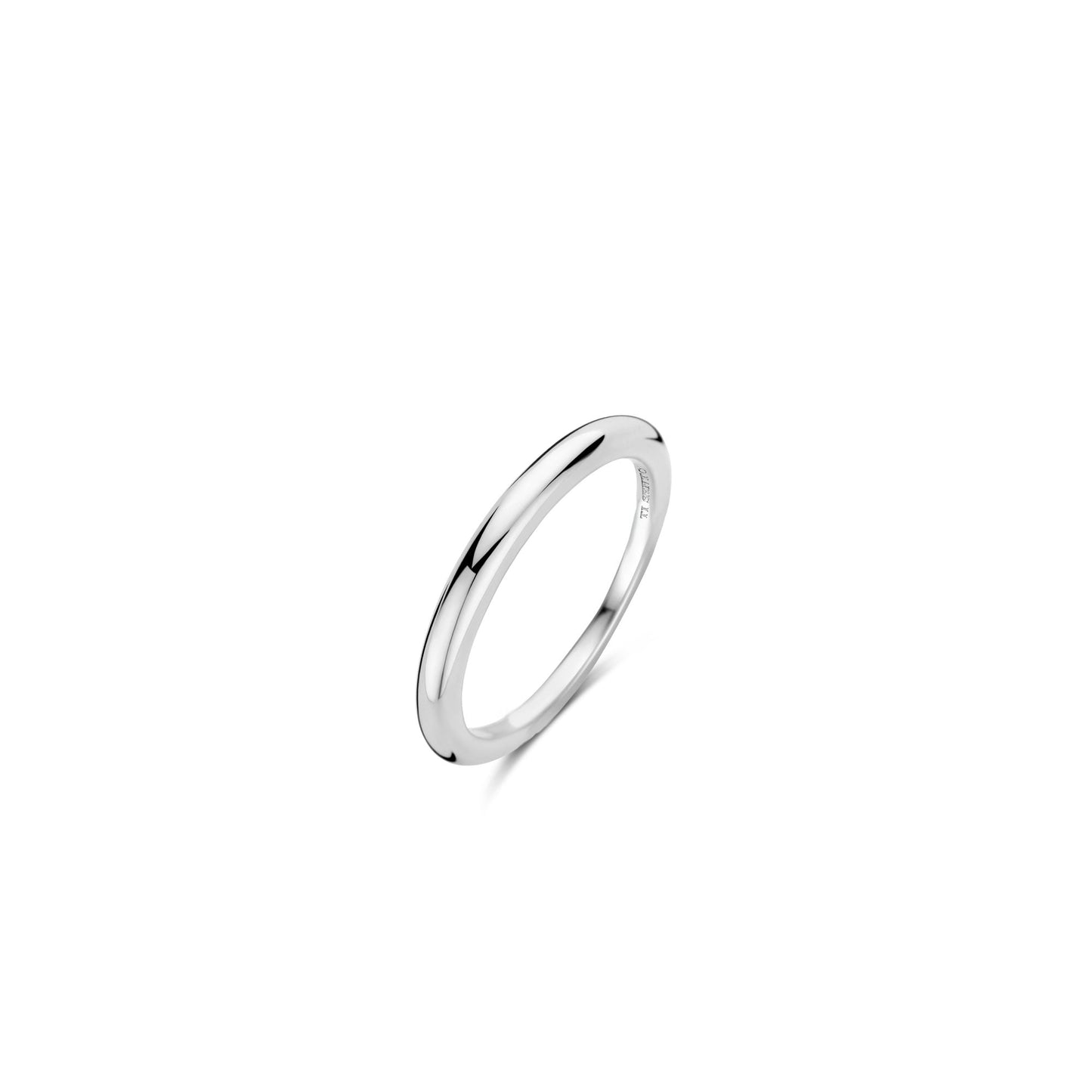 Sterling Silver Plain Rhodium Finished Ring 12317SI