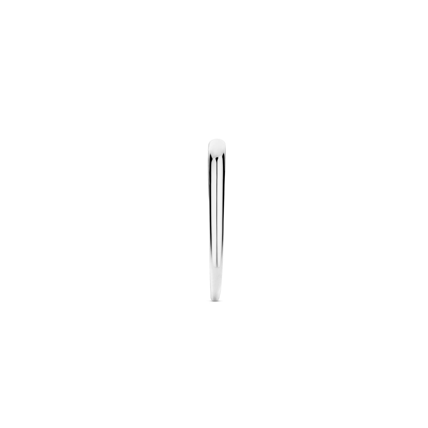 Sterling Silver Plain Rhodium Finished Ring 12317SI
