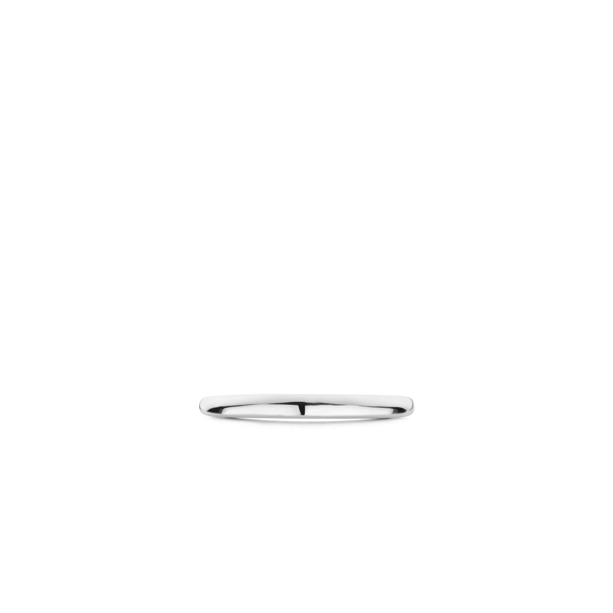 Sterling Silver Plain Rhodium Finished Ring 12317SI