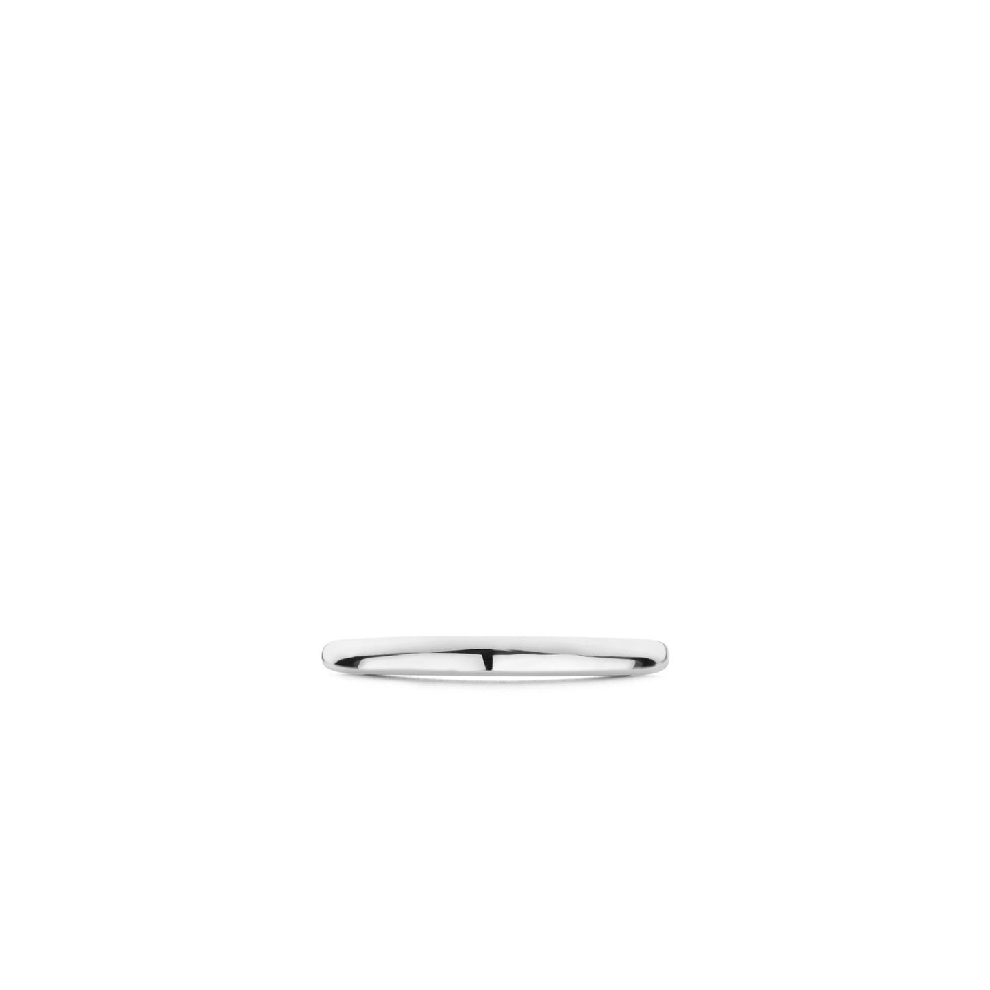 Sterling Silver Plain Rhodium Finished Ring 12317SI