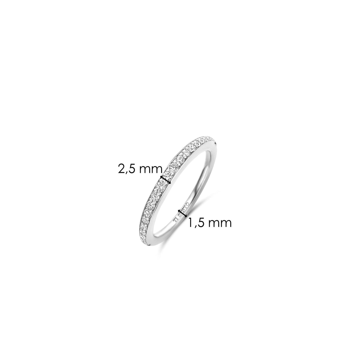 Sterling Silver CZ Channel Set Ring 12317ZI