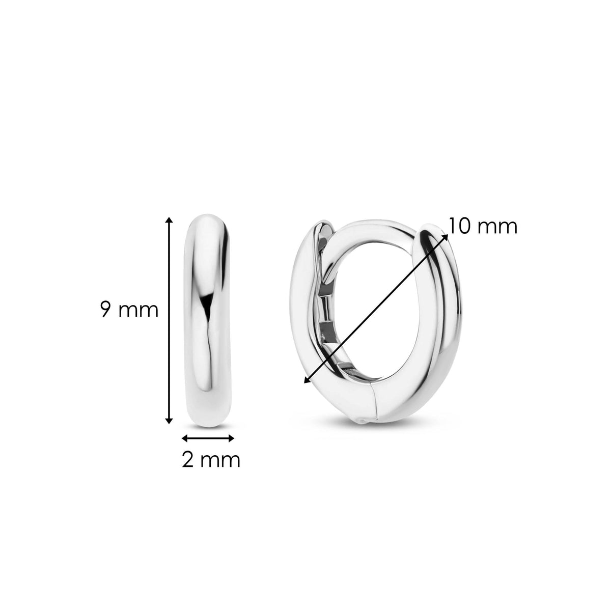 Sterling Silver Mini Huggies 7954SI