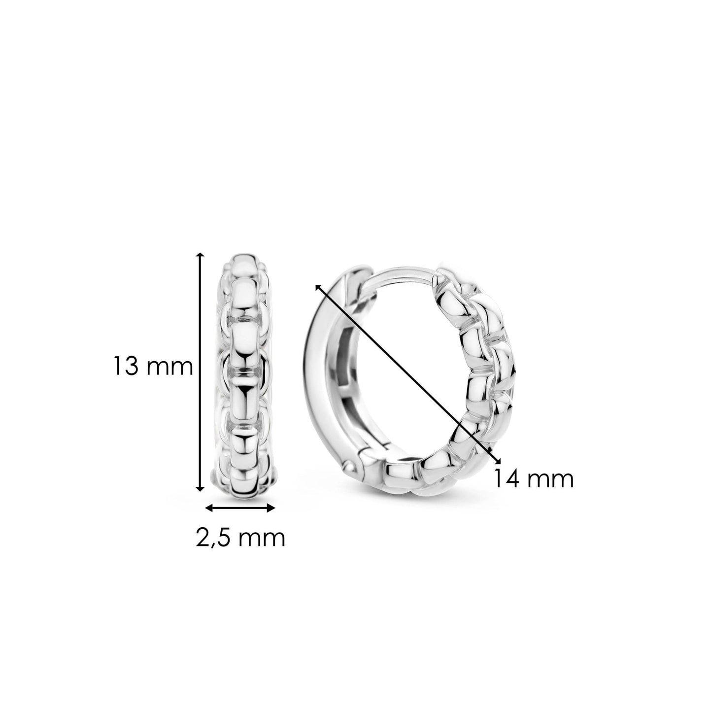 Sterling Silver Small Hoop Earrings 7961SI