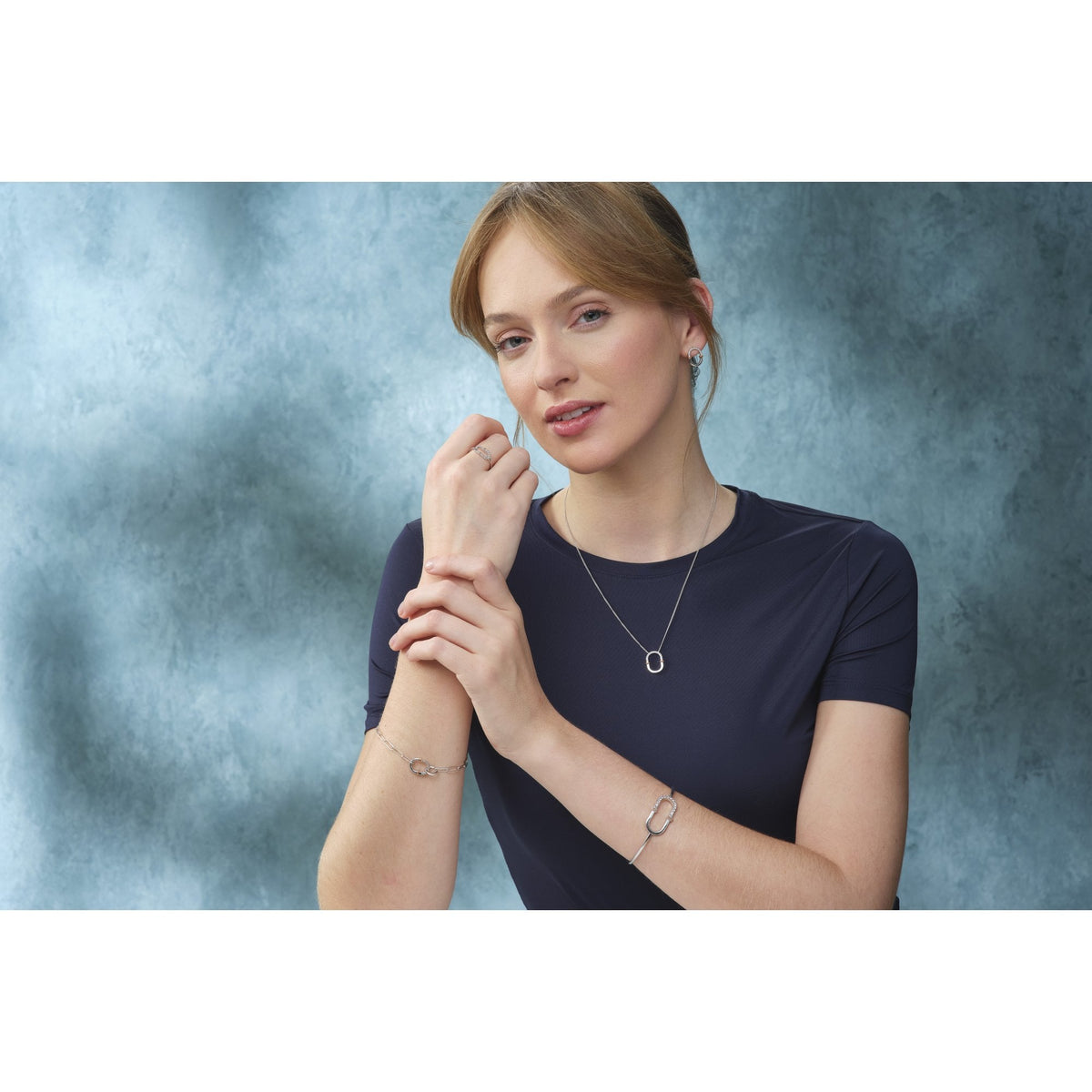 Silver & Gold Connection Necklace 3SCRL0740
