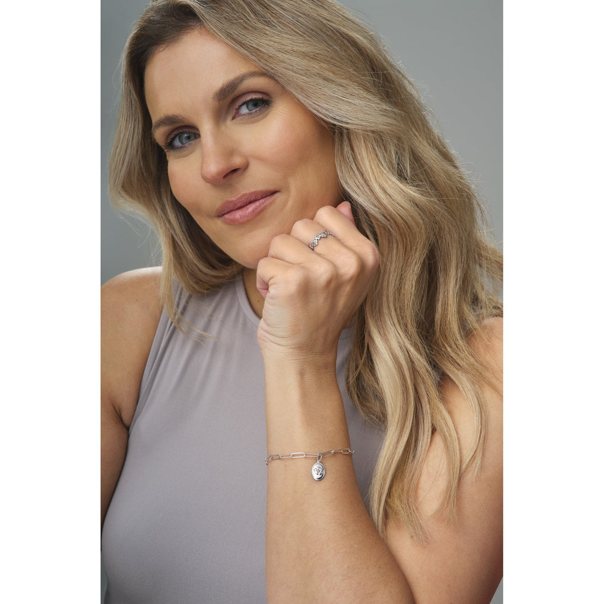 Silver & Gold Forget Me Not Bracelet 3SFMN0747