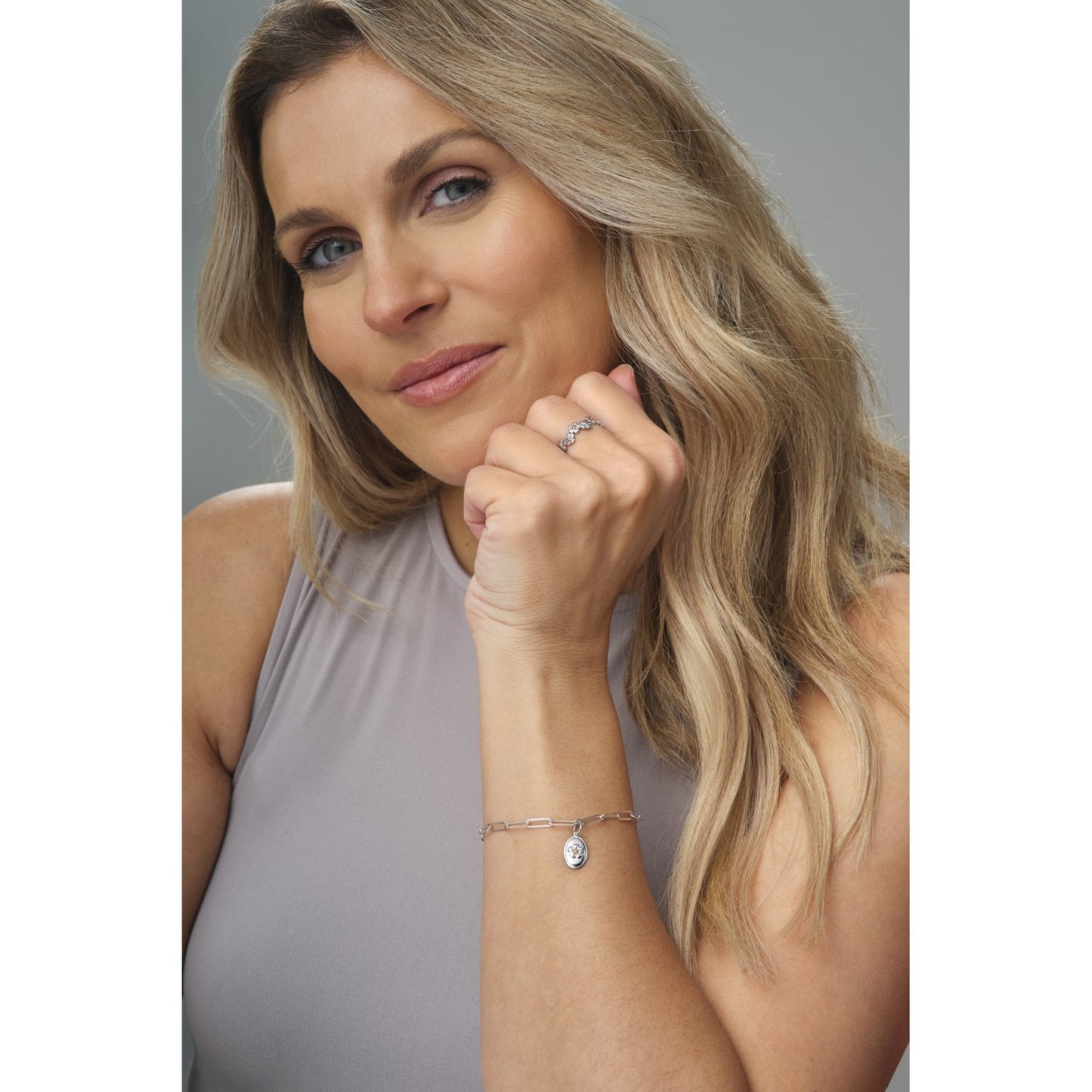 Silver & Gold Forget Me Not Bracelet 3SFMN0747