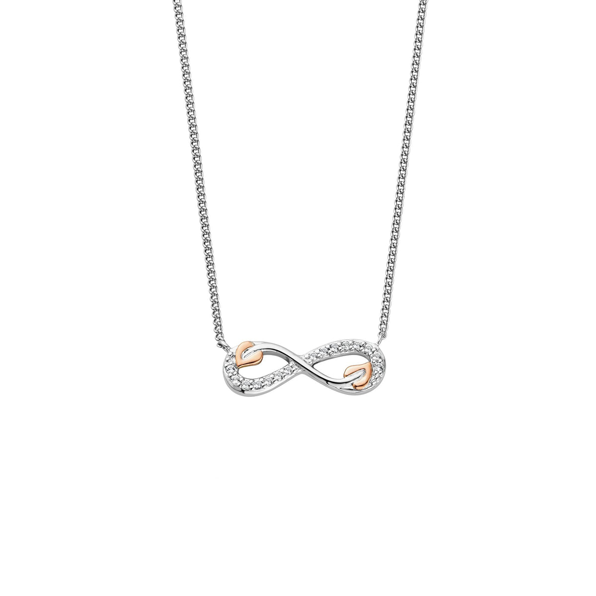 Silver & Gold Tree Of Life Infinity Necklace 3STOL0735