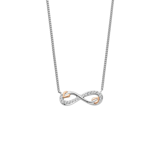 Silver & Gold Tree Of Life Infinity Necklace 3STOL0735