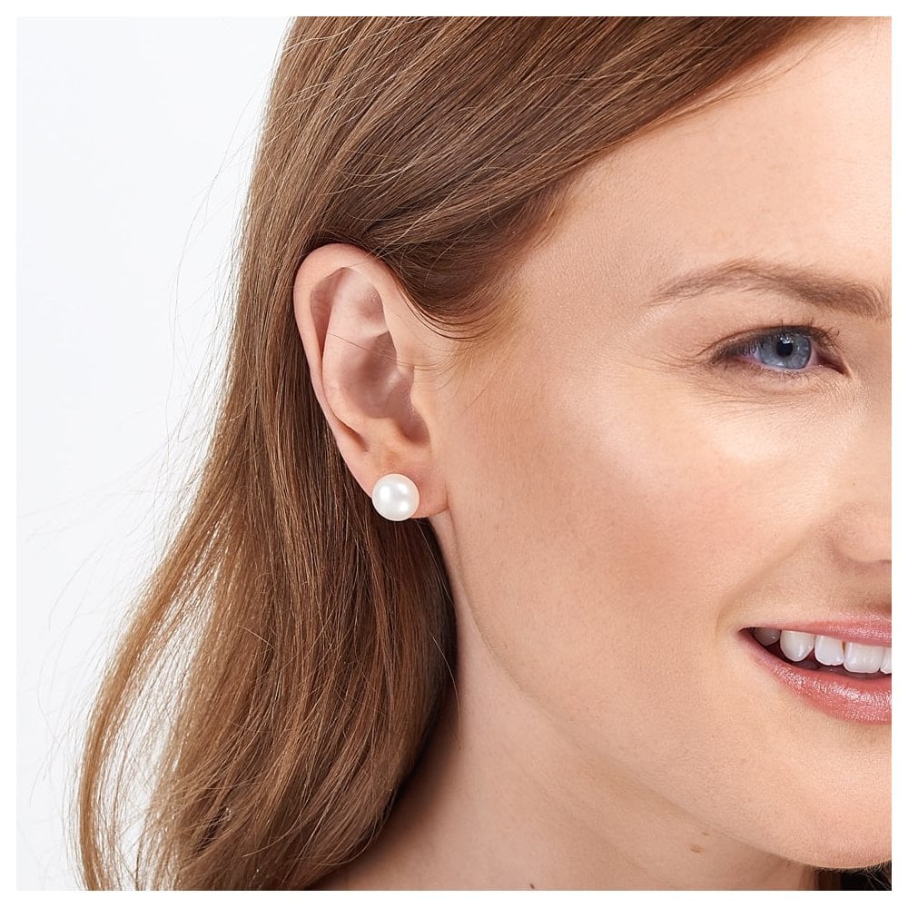 Silver Freshwater Pearl 9mm Stud Earrings 1509946