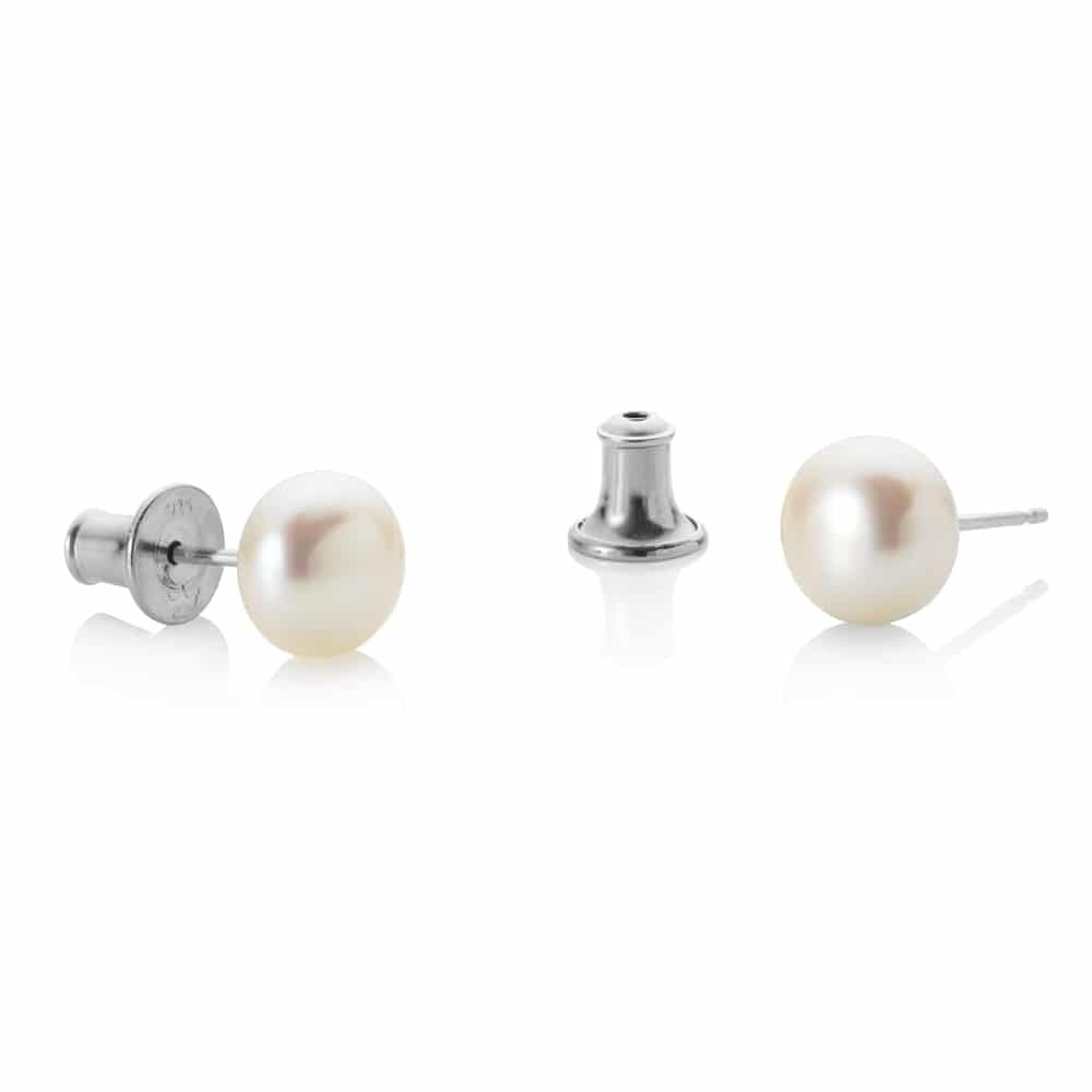 Sterling Silver Freshwater Pearl Stud 7mm Stud Earrings