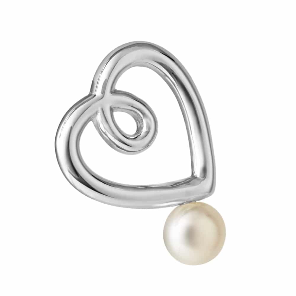 Sterling Silver Kimberley Freshwater Pearl Heart Earrings