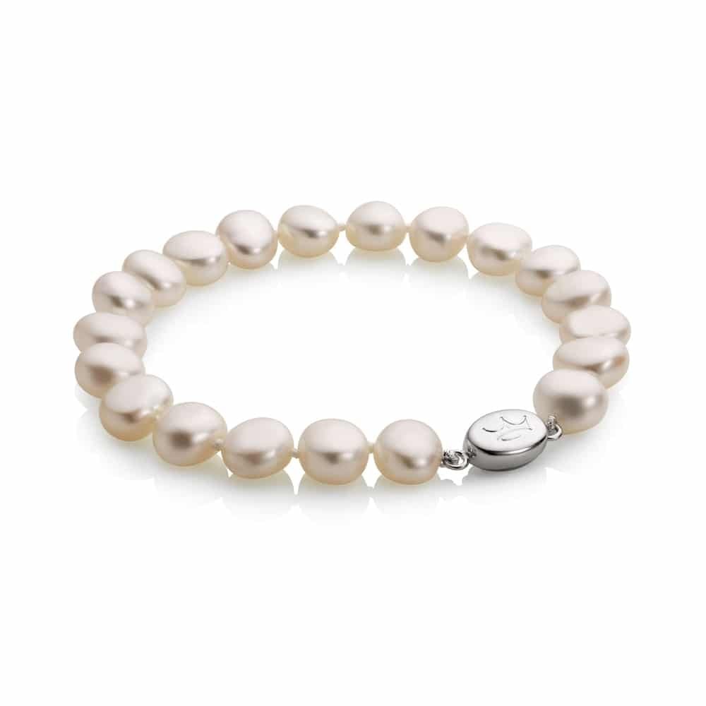 Sterling Silver Baroque Freshwater Pearl Bracelet