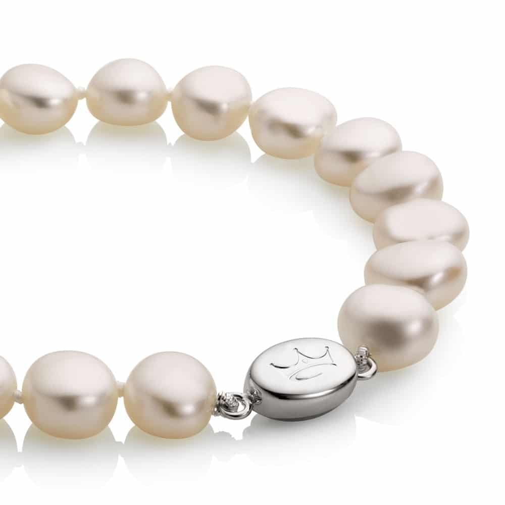 Sterling Silver Baroque Freshwater Pearl Bracelet
